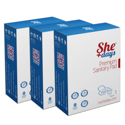 SheDays Premium Rash-Free Sanitary Pads - Pack of 18